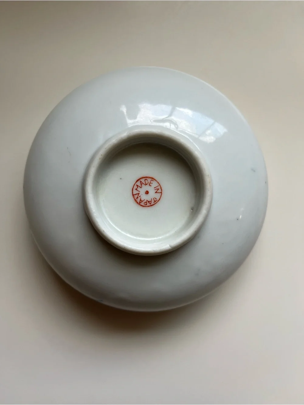 Vintage Japanese Blue and White Decorative Porcelain Bowl with Floral Motif